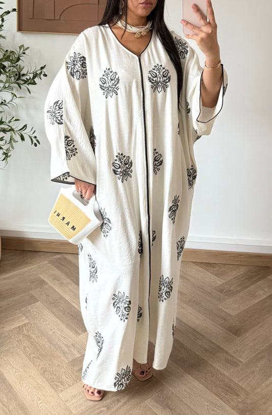 Abaya RANDA- Blanc