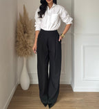 Pantalon a boutons- Noir