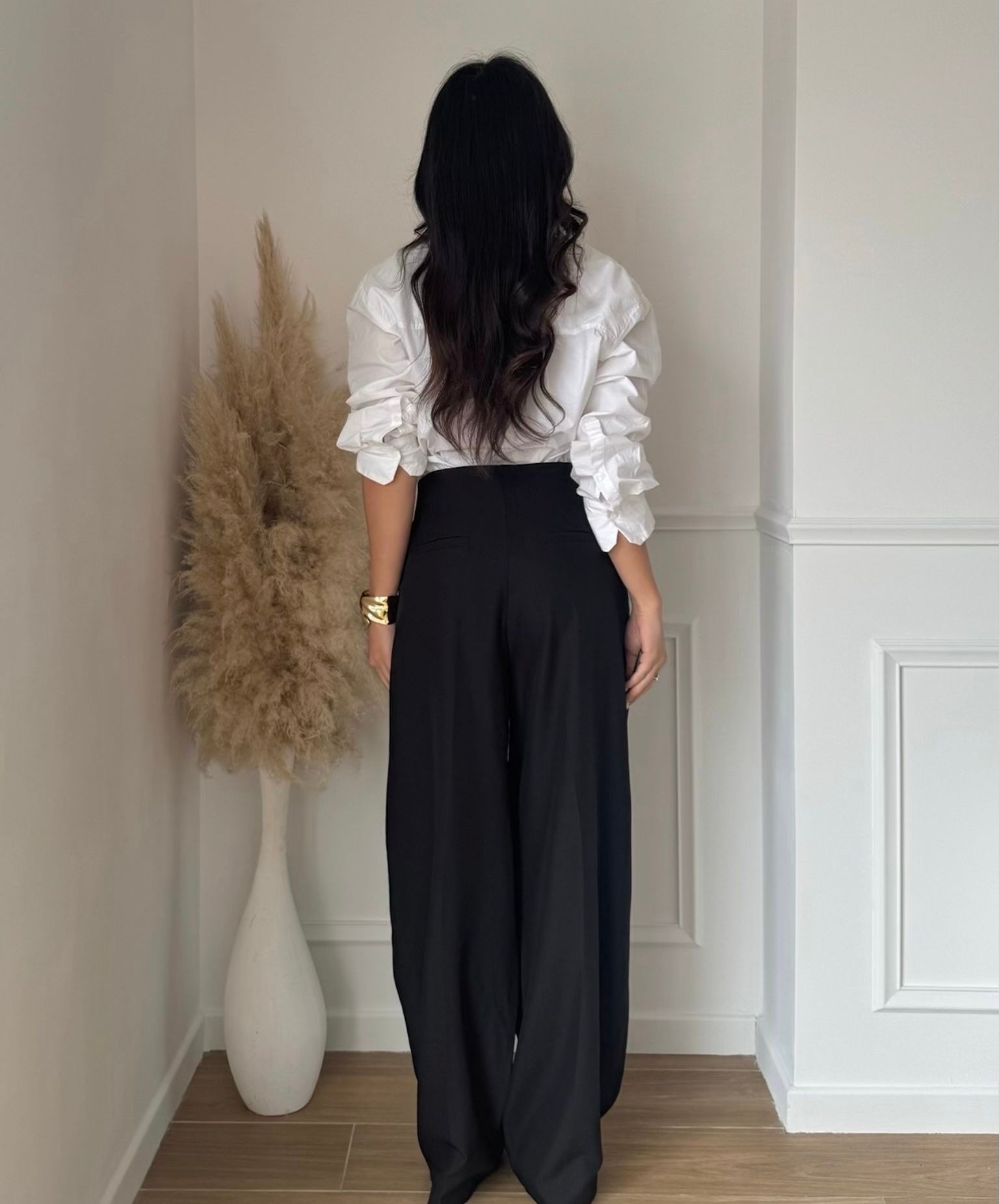 Pantalon a boutons- Noir