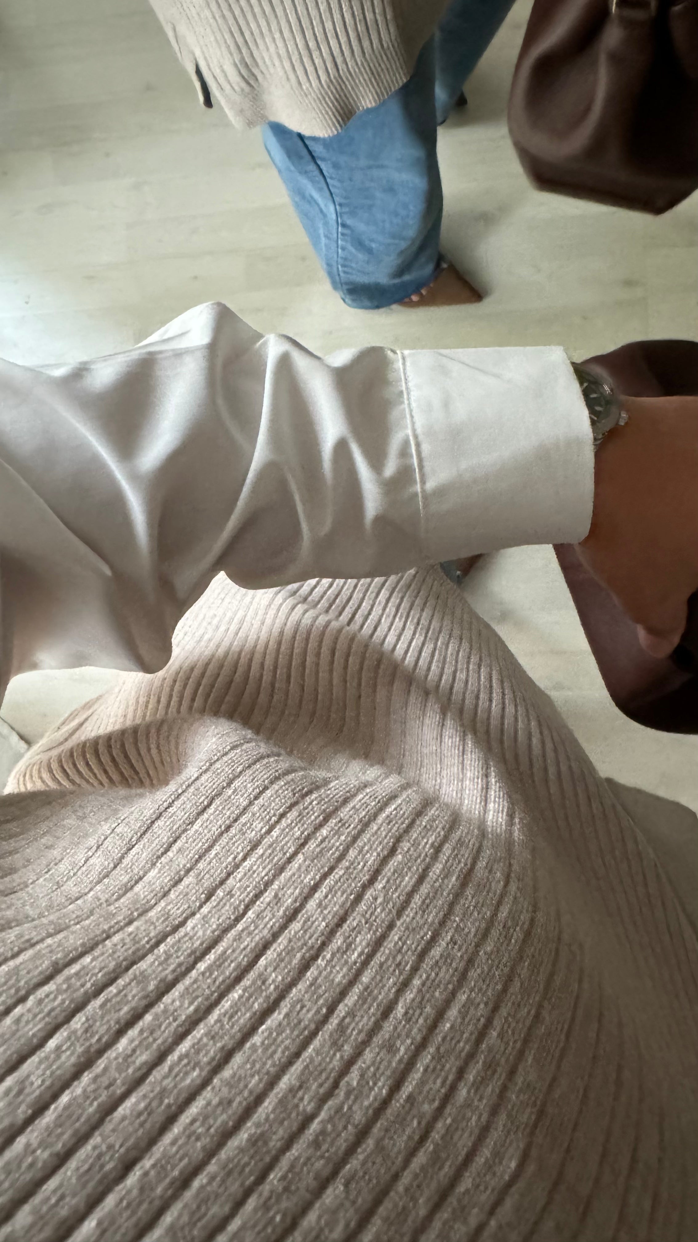 Pull chemise Ama- Taupe